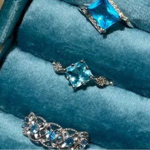 Topaz ring with silver plating